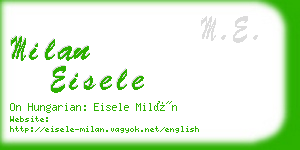 milan eisele business card